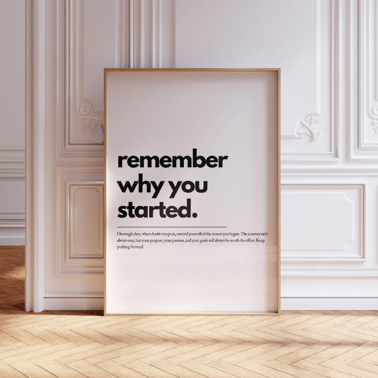 Remember Why You Started Wall Art